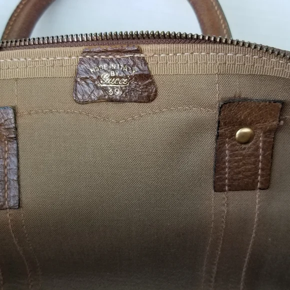 Vintage Gucci large Boston Carryall satchel weekender mini travel bag - Picture 16 of 16